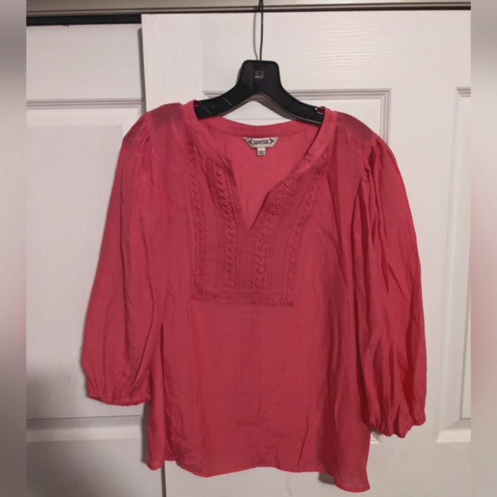 Nanette Lepore Pink Breezy Top, Sz L